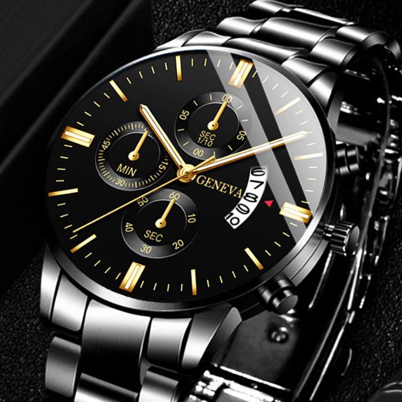 Luxury Watch Market - Luksusowy męski zegarek kwarcowy ze stali