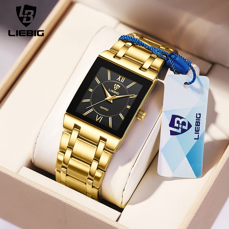 Luxury Watch Market - LiEBIG luksusowe złote zegarki kwarcowe dla