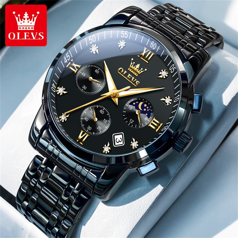 Luxury Watch Market - OLEVS Popularne męskie zegarki ze stali