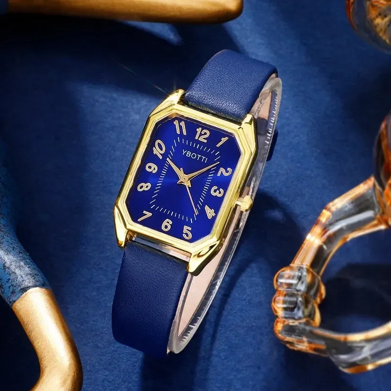 Luksusowe modne kwadratowe zeg – Luxury Watch With Leather Strap recenzja i cena