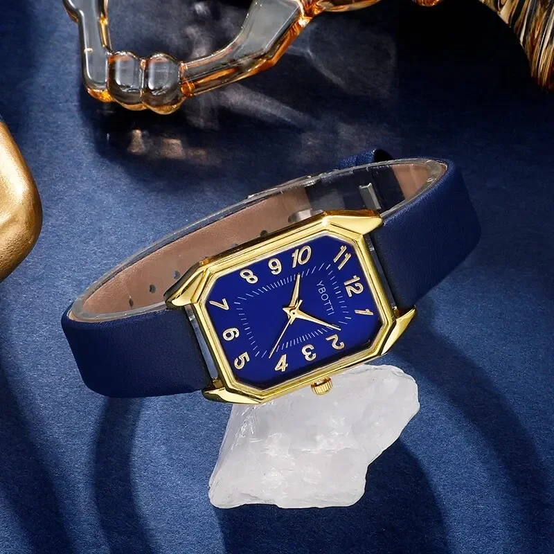 Luksusowe modne kwadratowe zeg – Luxury Watch With Leather Strap recenzja i cena