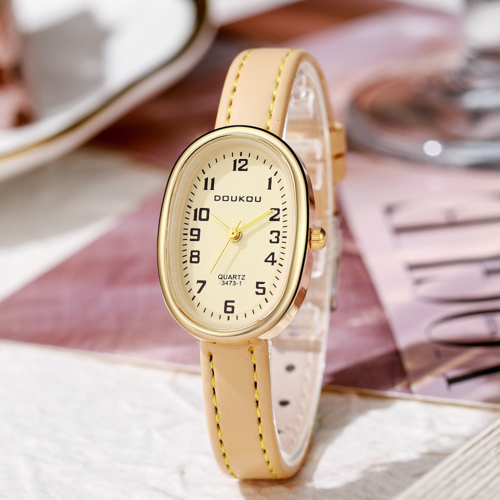 Luksusowe owalne zegarki damsk – Luxury Watch With Leather Strap recenzja i cena