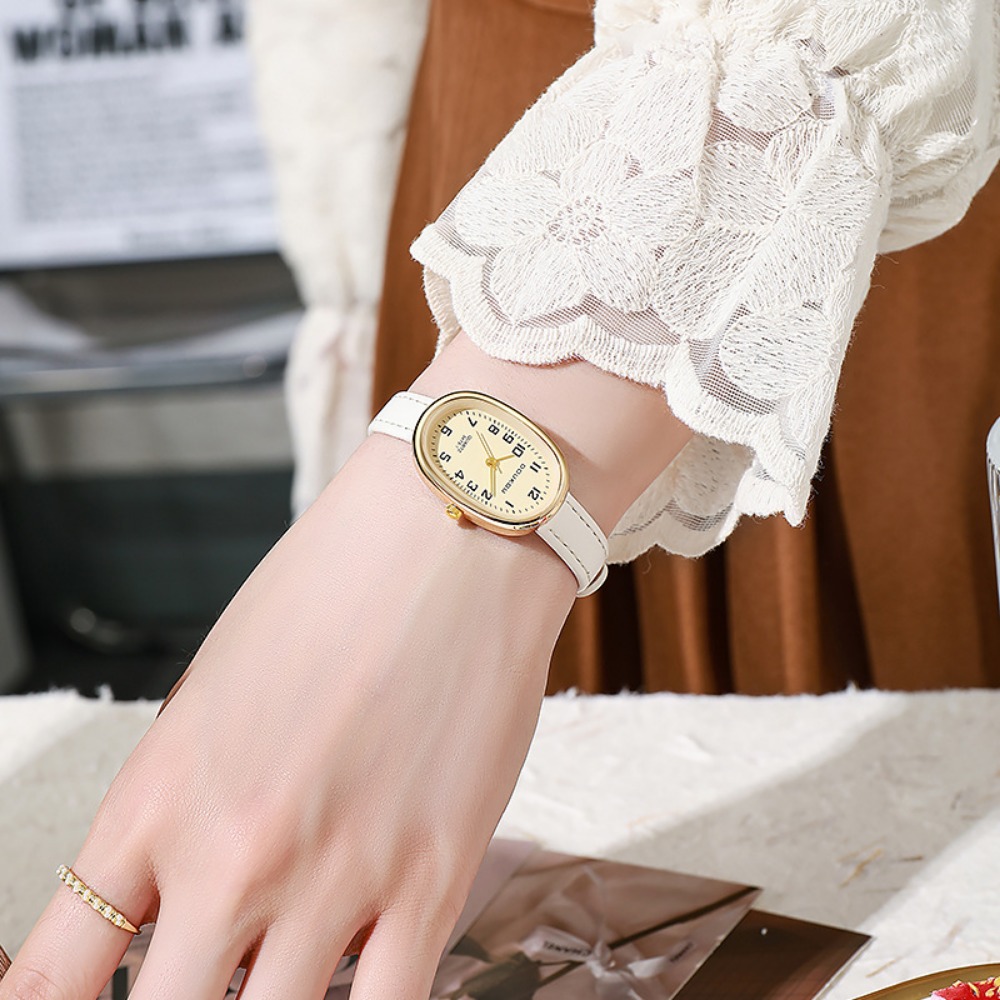 Luksusowe owalne zegarki damsk – Luxury Watch With Leather Strap recenzja i cena