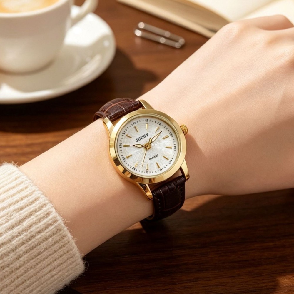 Zegarek kwarcowy z modnym skór – Luxury Watch With Leather Strap recenzja i cena