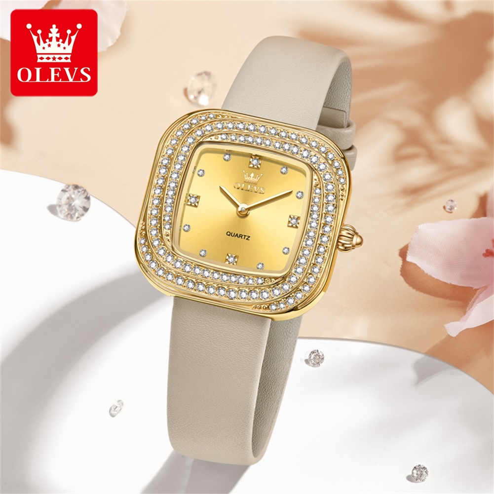 OLEVS Modny Damski Zegarek Kwa – Luxury Watch With Leather Strap recenzja i cena