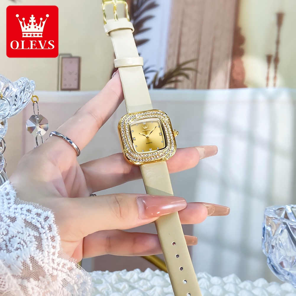 OLEVS Modny Damski Zegarek Kwa – Luxury Watch With Leather Strap recenzja i cena
