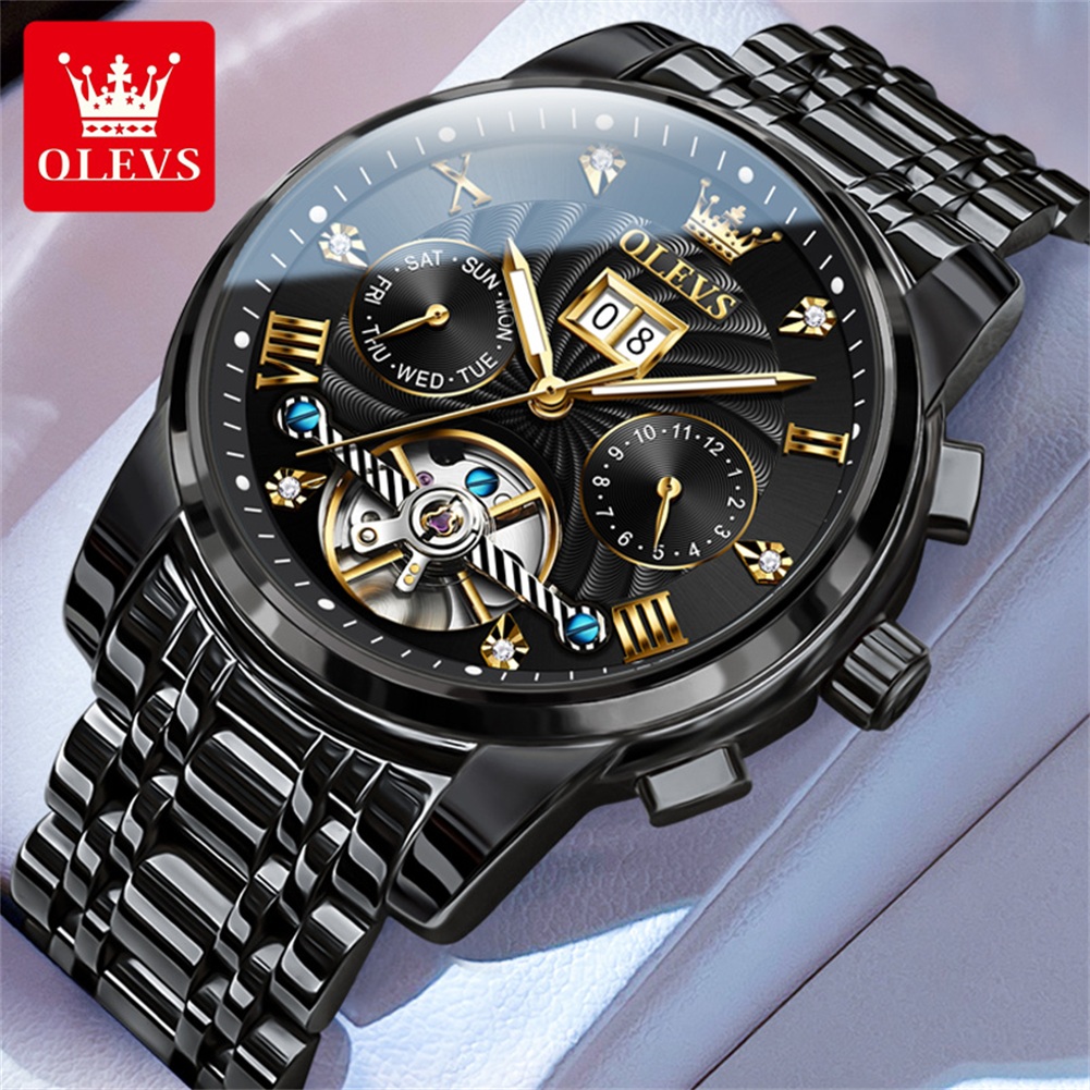 OLEVS Klasyczne męskie zegarki – Tourbillon Movement Watch recenzja i cena