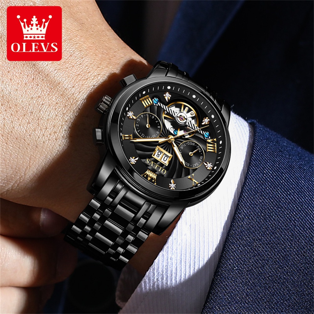 OLEVS Klasyczne męskie zegarki – Tourbillon Movement Watch recenzja i cena