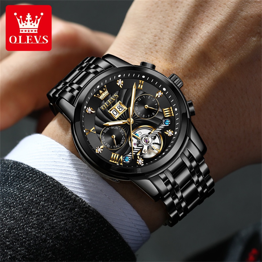 OLEVS Klasyczne męskie zegarki – Tourbillon Movement Watch recenzja i cena